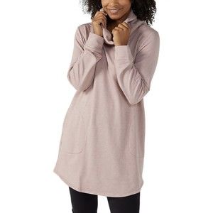 Carole Hochman French Terry Cowl Neck Tunic Mauve Large